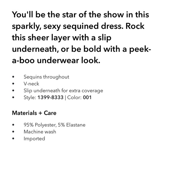 [AMERICAN EAGLE] NWT Sequin V-Neck Mini Slip Dress - Picture 6 of 9